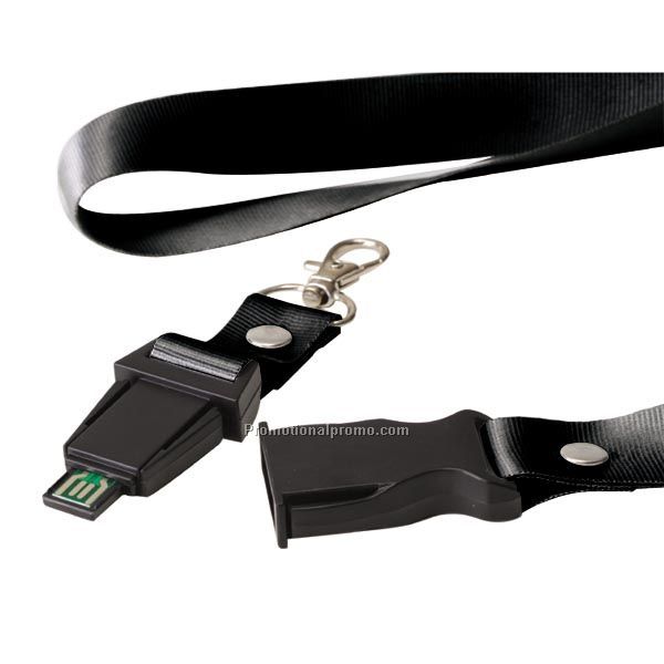 Lanyard with USB Flash Drive UB-1625BK