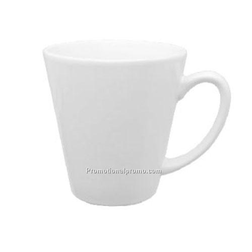 Mug - White Vitrified Cafe Latte, 12 oz.