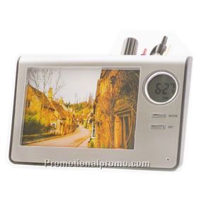 Photo clock pen holder