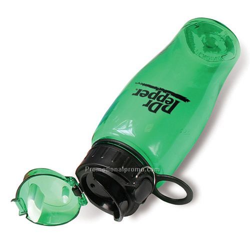 Polycarbonate Bottle - Lexan® Polycarbonate Water Bottle w/Spring Loaded Push Button Lid , 24 oz.