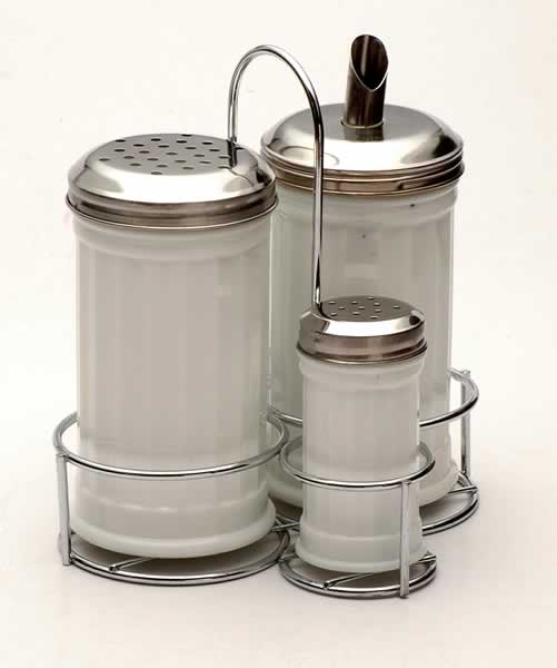 cruet set with metal stand
  
   
     
    