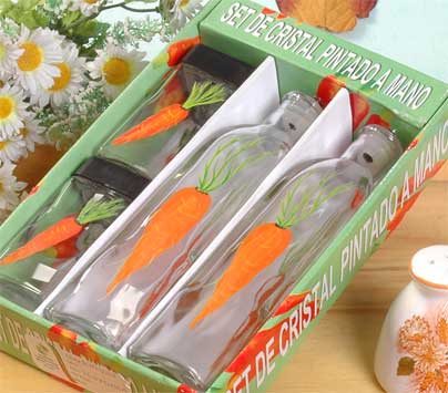 hand painted cruet set with display tray
  
   
     
    