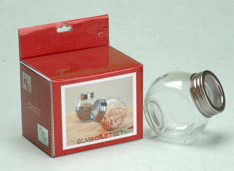 salt and pepper set with metal lid
  
   
     
    