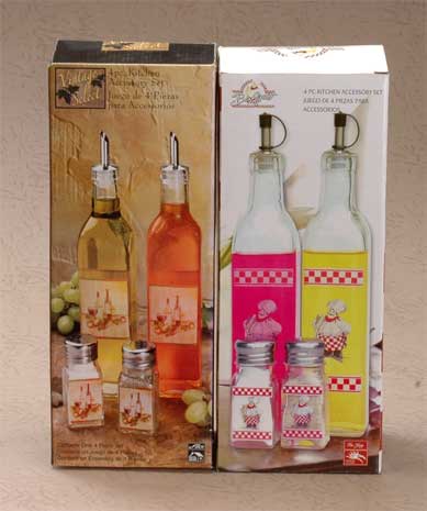 Oil and vinegar set with metal lid
  
   
     
    