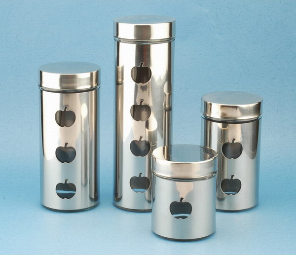storage jar set with metal lid 
  
   
     
    