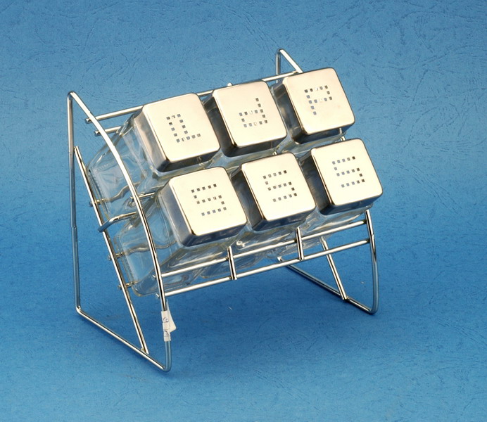 Cruet set with metal stand
  
   
     
    