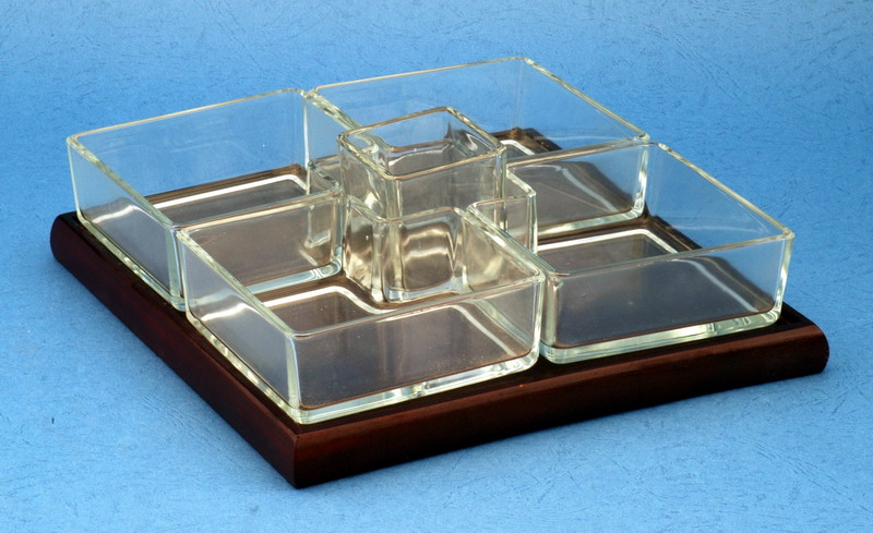 Cruet with wood stand
  
   
     
    