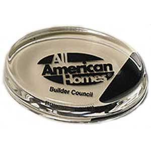 Oval Crystal Paperweight