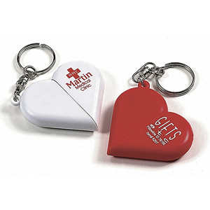 Heart/Capsule Light & Pill Box Key Chain