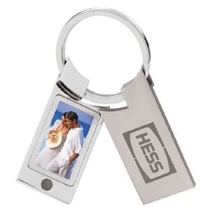 Silver Rectangle Keychain