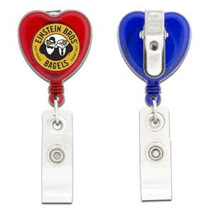 Heart Shape Retractable Badge Holder