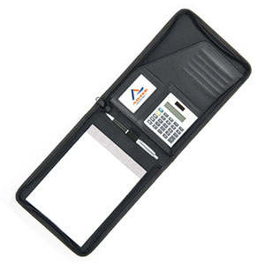 Two tone zippered padfolio