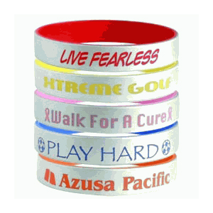 SILVER SILICONE BRACELET