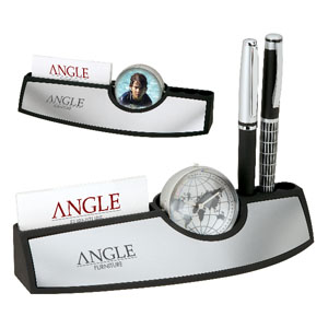 Clock Photo Frame & Business Card Holder