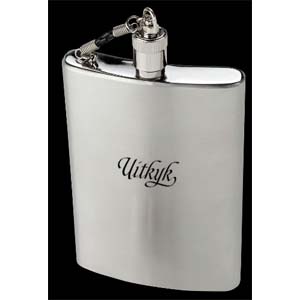 BOCCETTA I  4 OZ Flask W/Cap Holder & Plastic Funnel