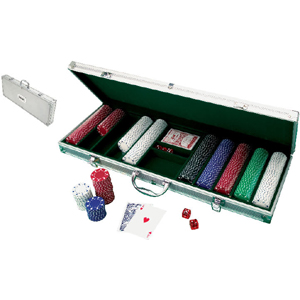 GIOCO 500 Ceramic Poker 500 pc set in Metal carry case