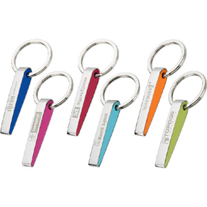 CHROME & RUBBER KEY CHAIN
