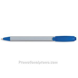 Paper Mate Sport Retractable Silver Barrel/Bright Blue Trim, Blue Ink Ball Pen