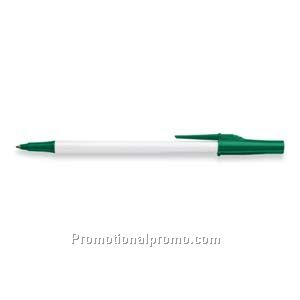 Paper Mate Write Bros White Barrel/Bright Green Trim, Black Ink