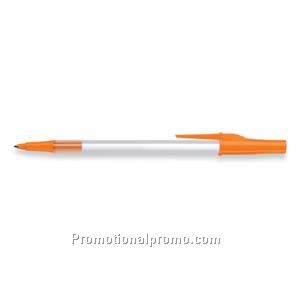 Paper Mate Write Bros Frosted White Barrel/Orange Trim, Black Ink