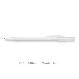 Paper Mate Write Bros Frosted White Barrel/Clear Trim, Black Ink