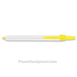 Sharpie Accent Retractable White Barrel, Yellow Ink Highlighter