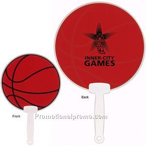 Basketball Sports Fan with Plastic Handle