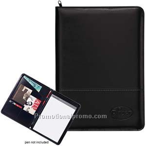Script Zippered Padfolio