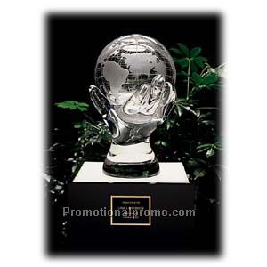 Large World Award with 36" Lighted Pedestal