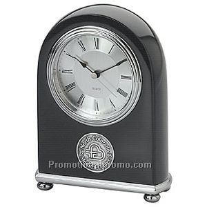 Ebony Arch Wood Clock