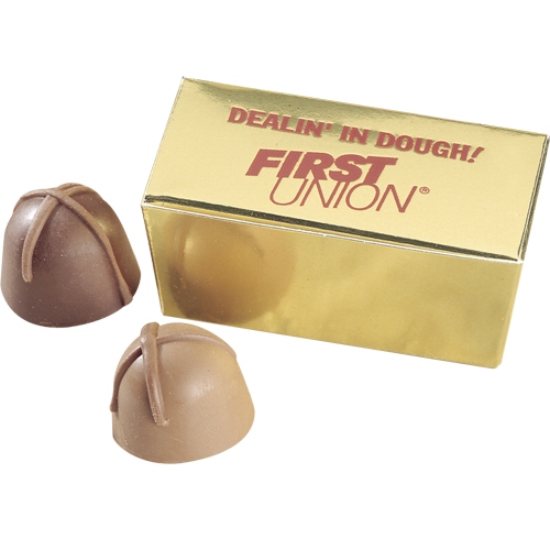 2 Chocolate truffles in ballotin box