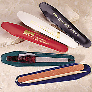 Nail file in vinyl sleeve