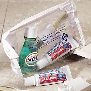 Dental kit in vinyl bag
