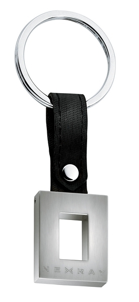 Blk/Silver Square Keytag