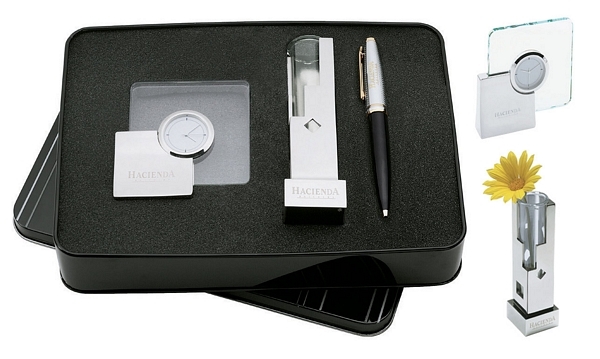 Ballpoint Pen / Clock / Vase Giftset