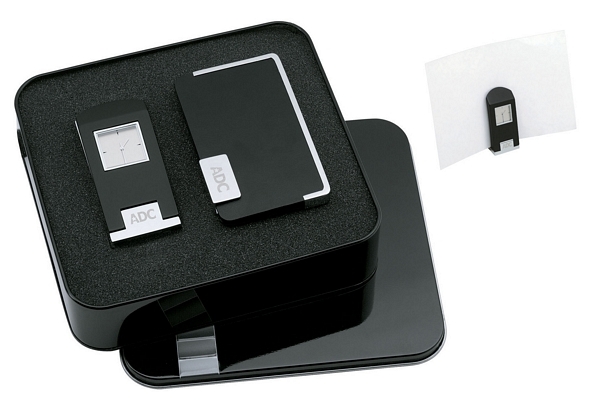 Business Card Case / Clock - Card Holder Giftset