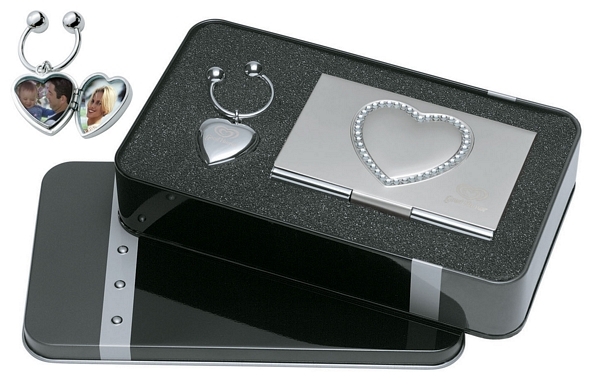 Business Card Case / Locket Keyring Giftset