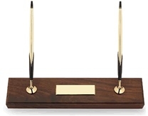 Double Desk Set - Walnut