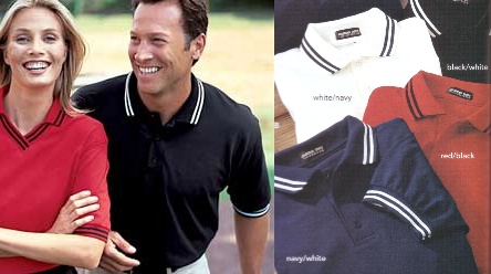 Jonathan Corey Pique Polo with Stripe Trim