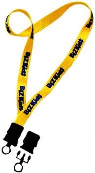 3/4" Woven Screen-Printed Nylon Lanyard with Snap-Buckle Release with O-ring Attachment