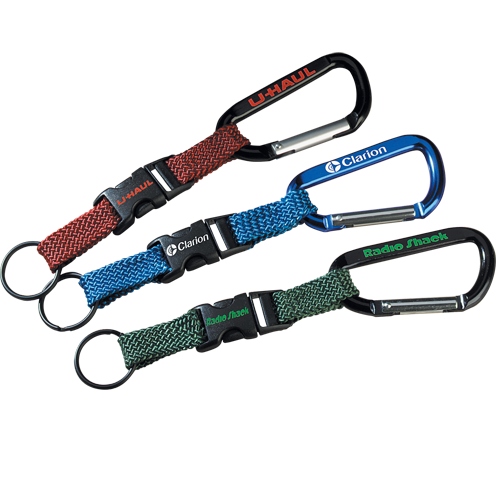 Carabiner with detachable clip key holder
