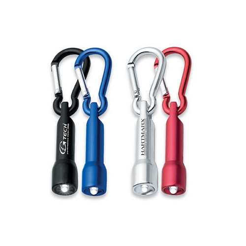 METAL FLASHLIGHT WITH CARABINER