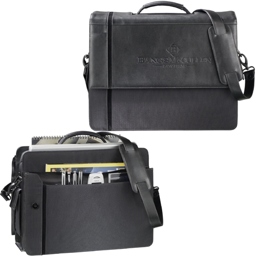 Palazzo Leather Deluxe Compu-Saddle Bag