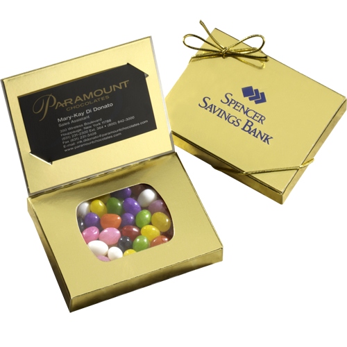 Business card box with gourmet fills