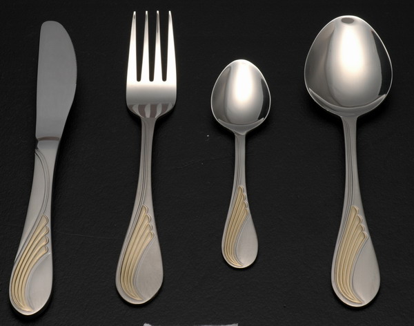 Gold-plated flatware
  
   
     
    