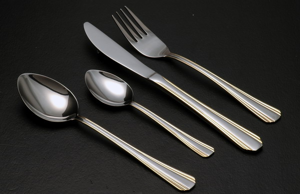 Gold-plated flatware
  
   
     
    