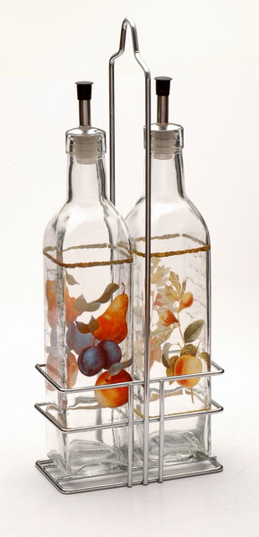 oil and vinegar set with metal stand
  
   
     
    