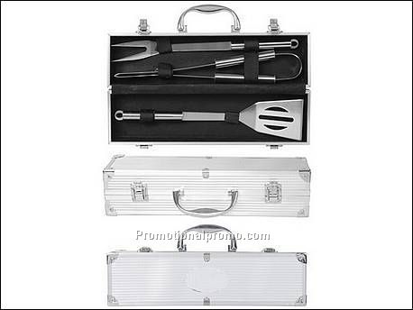 BBQ-set in aluminium box, 3 pc