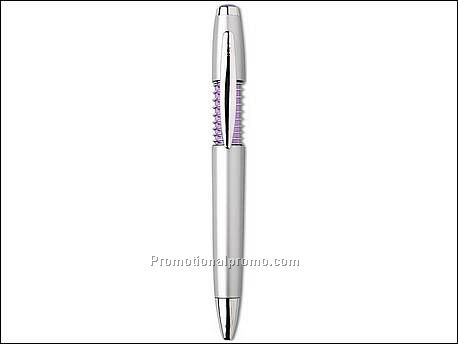Balpen met mat zilveren barrel