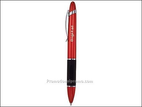 Balpen met zwart rubber grip en...